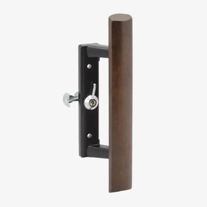 Replacement sliding door handle set and lock hardware